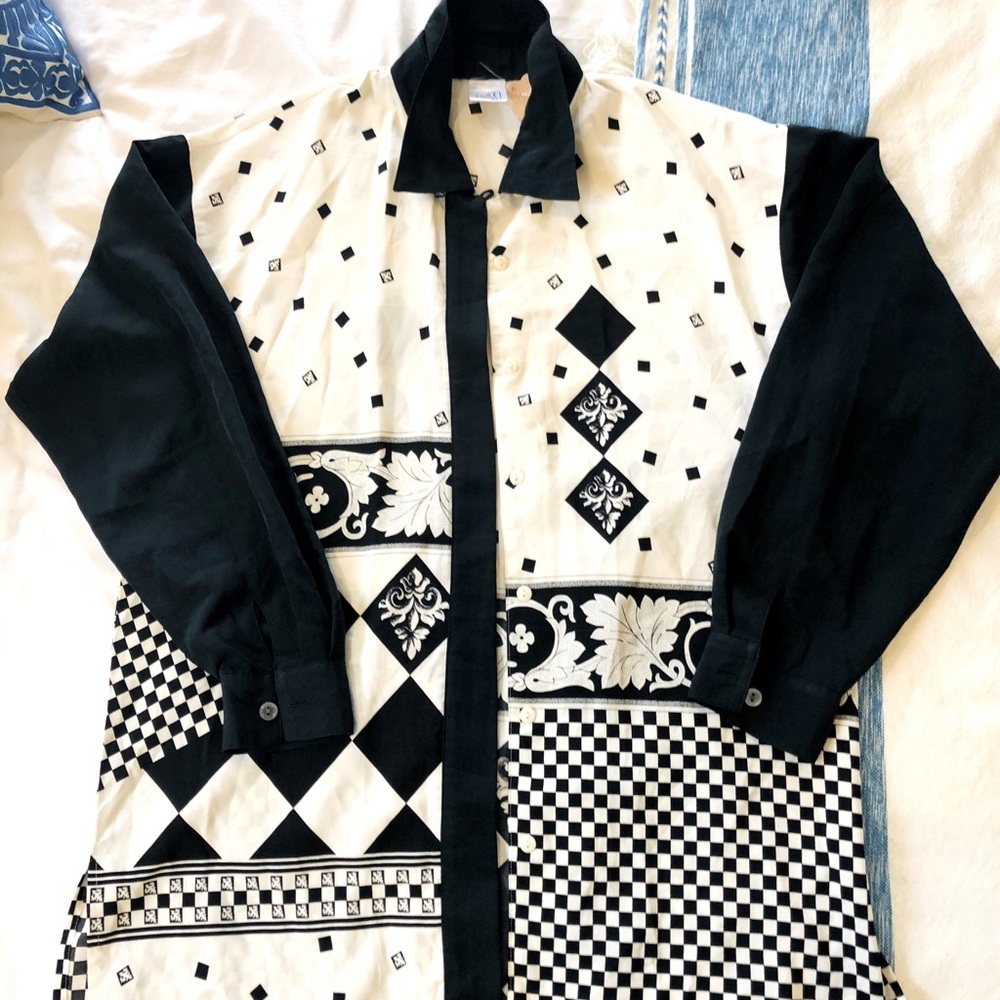 VINTAGE 100% Silk Blouse from Portobello Road Flea